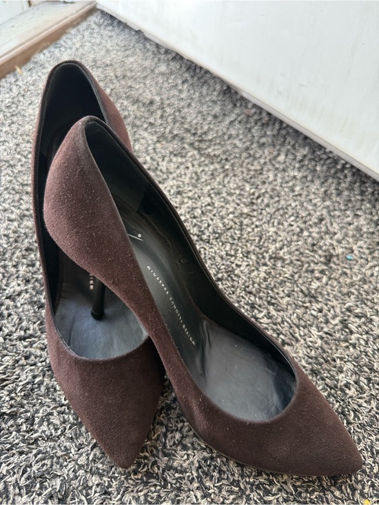 Giuseppe Zanotti Shoes - Giuseppe Zanotti Brown Velvet Pointed Toe Stilettos Size 40